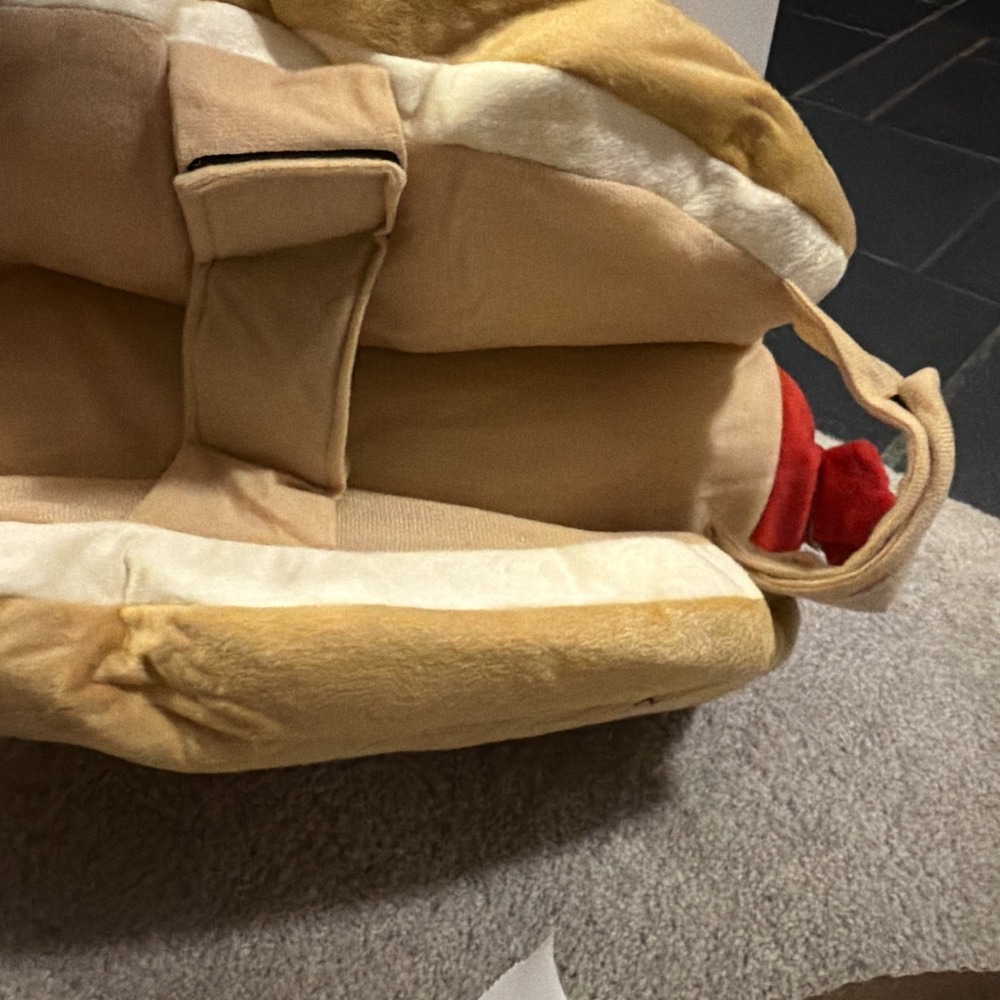Boots & Barkley Hot Dog Dog Costume Size Medium Polyester Tan Red Yellow Toy - Picture 10 of 10